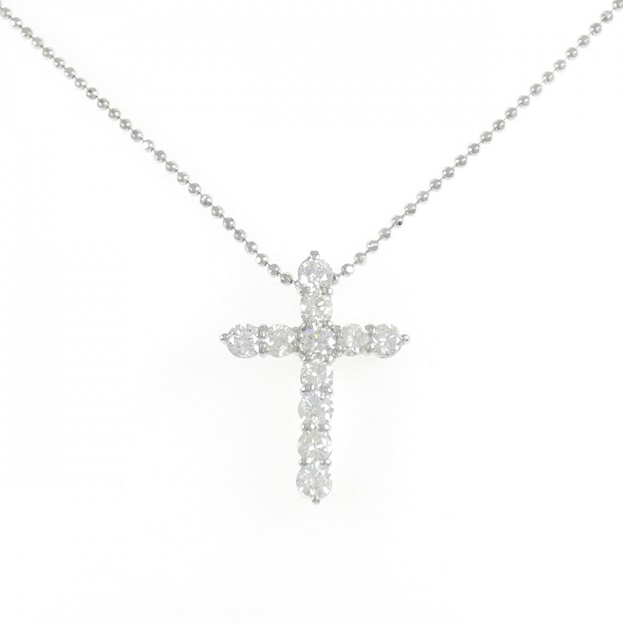 PT900/PT850 クロス ダイヤモンド ネックレス 2.00CT