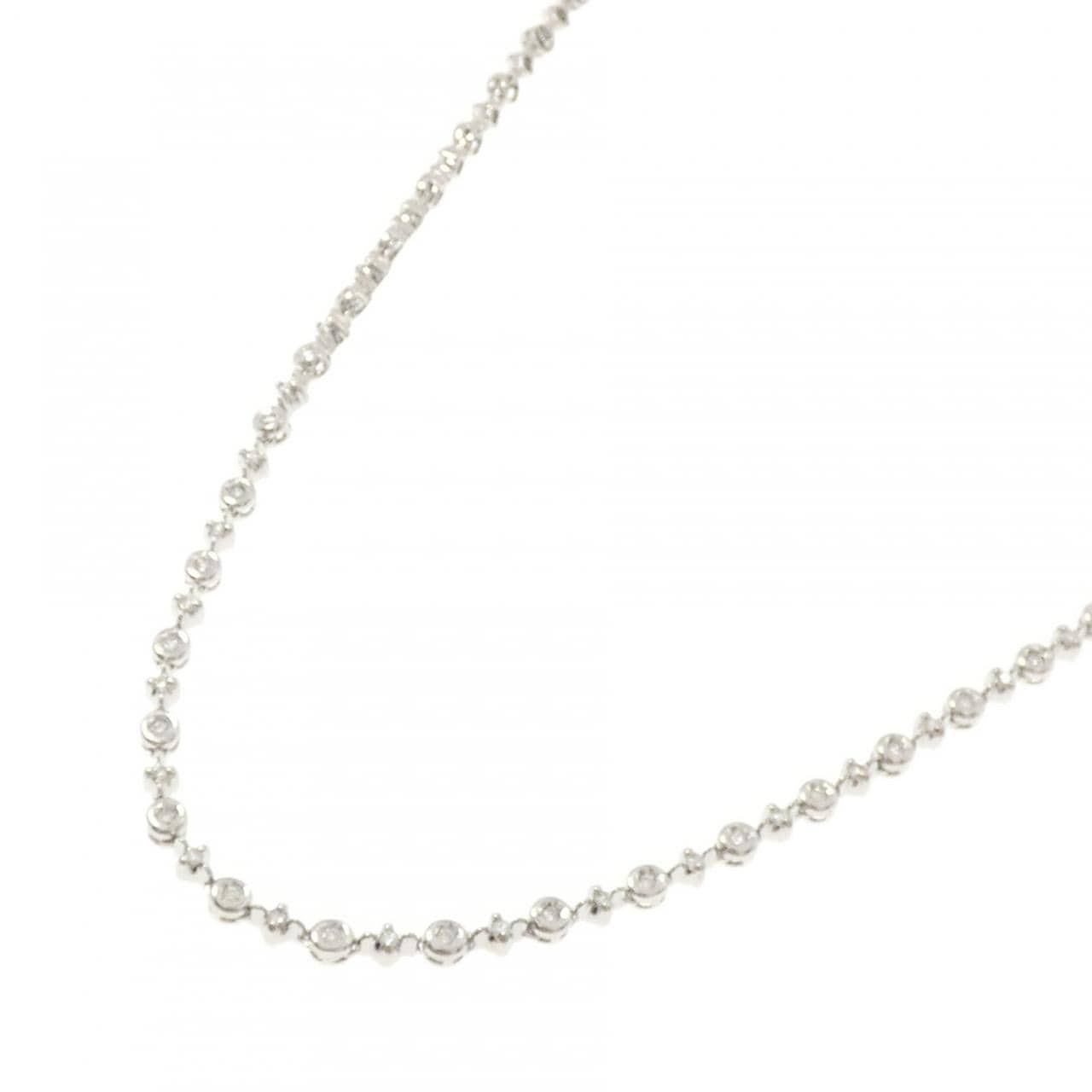 K18WG ダイヤモンド ネックレス 1.30CT