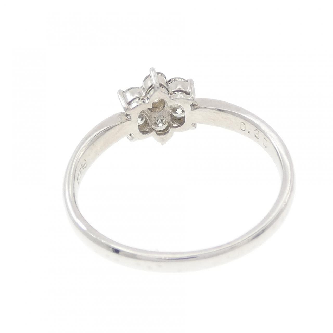 PT900 フラワー ダイヤモンド リング 0.30CT