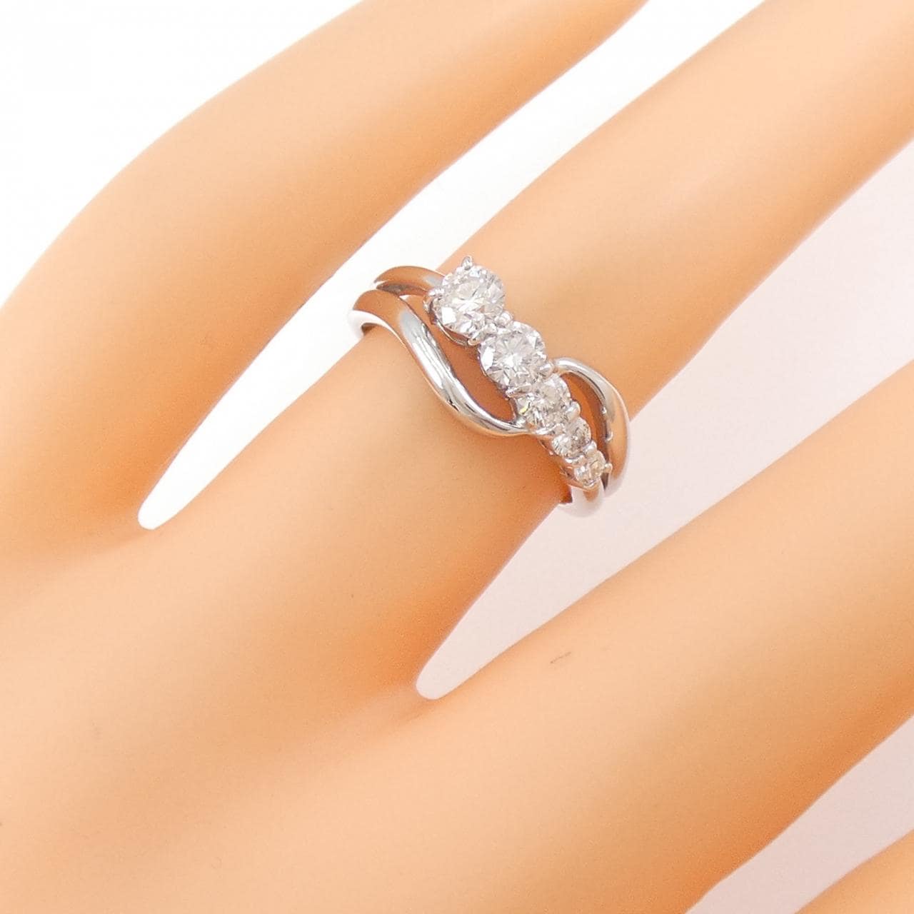 K18WG ダイヤモンド リング 0.24CT