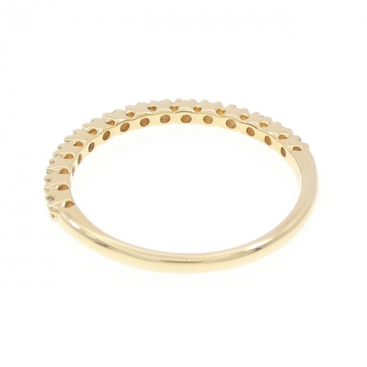 K18YG ハーフエタニティ ダイヤモンド リング 0.13CT