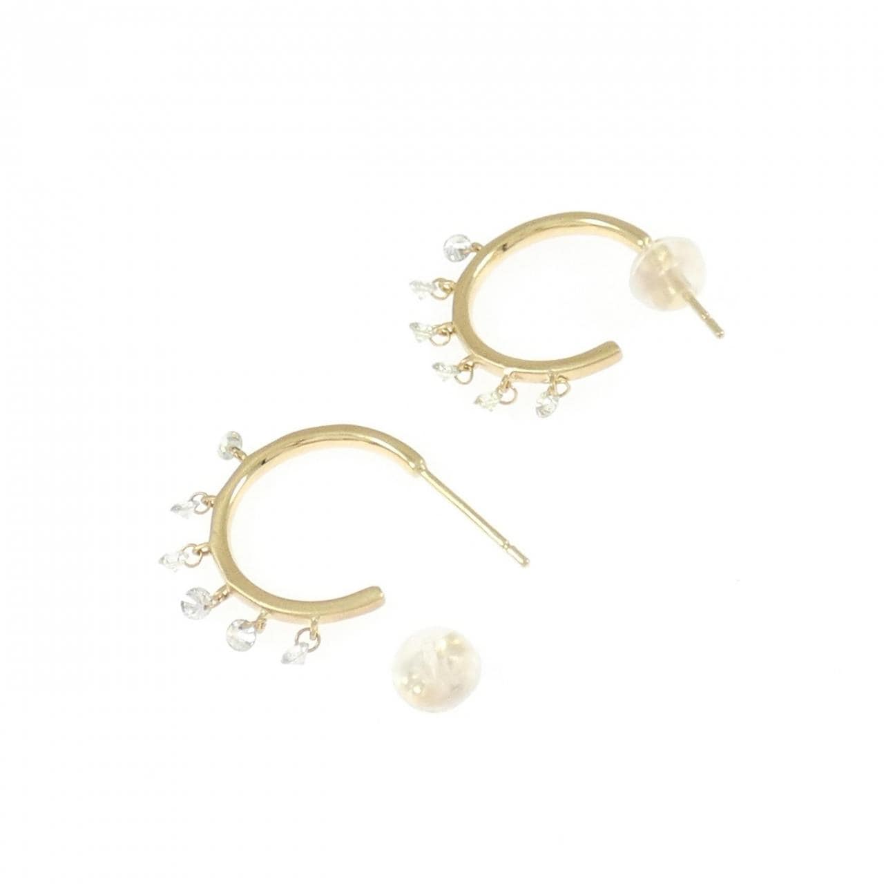 【新品】K18YG ダイヤモンド ピアス 0.41CT