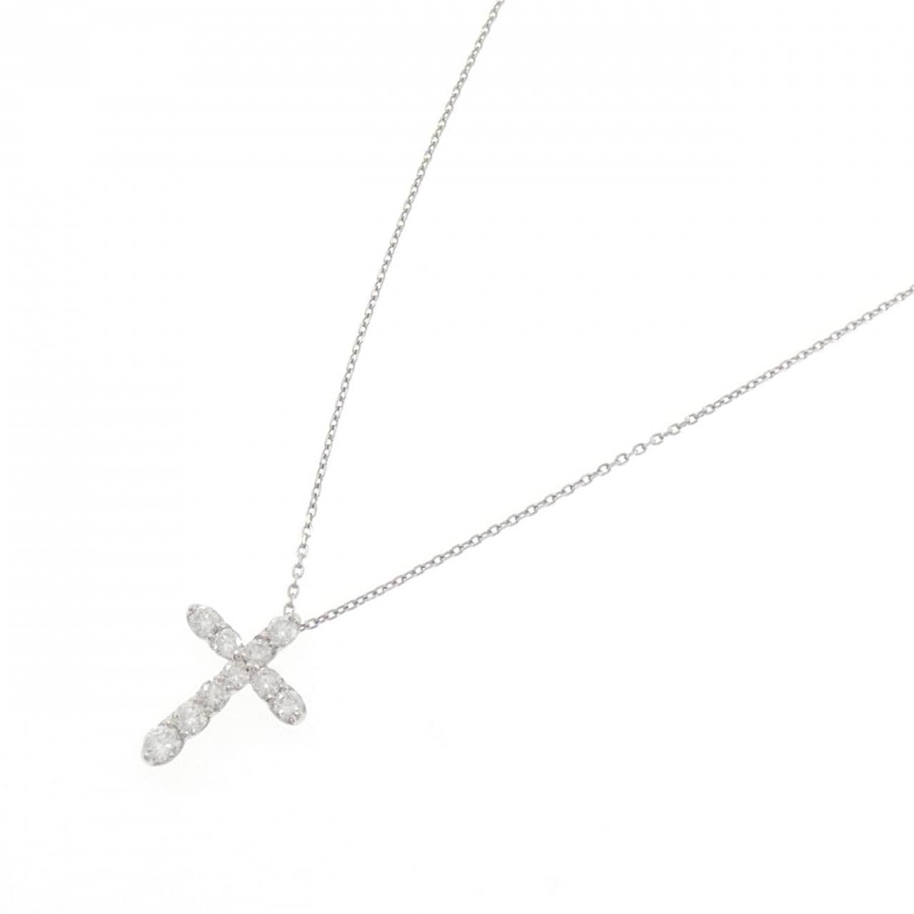 PT900/PT850 クロス ダイヤモンド ネックレス 1.00CT