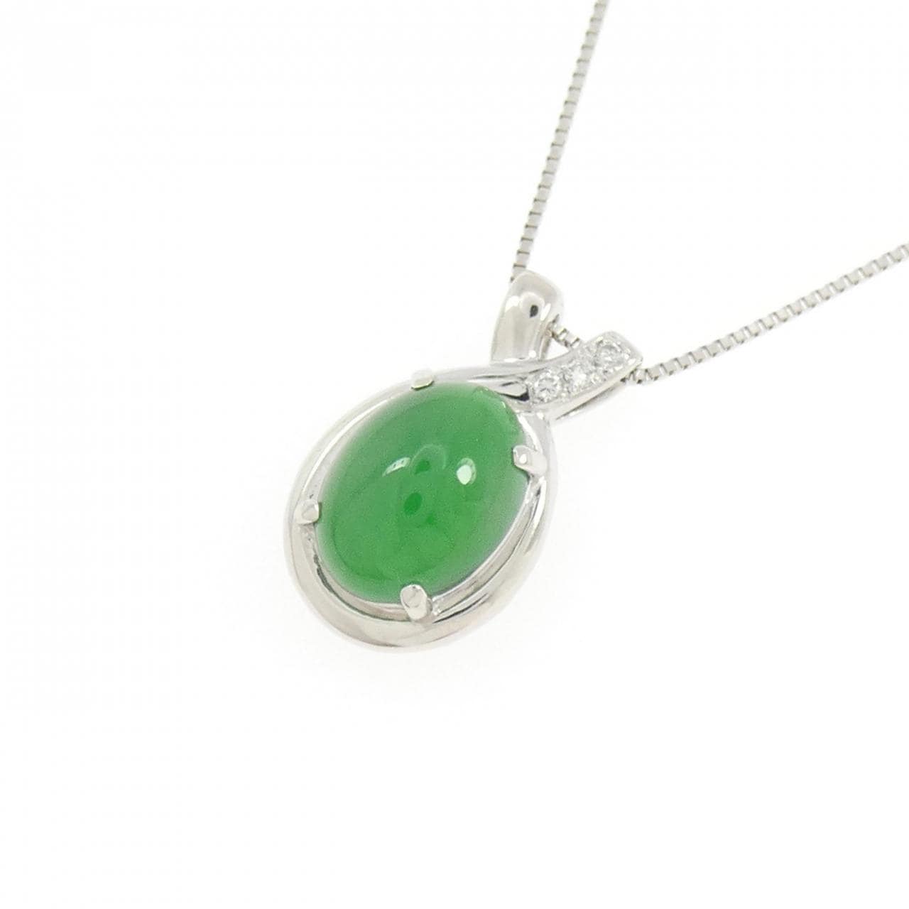 PT900/PT850 ヒスイ ネックレス 3.29CT