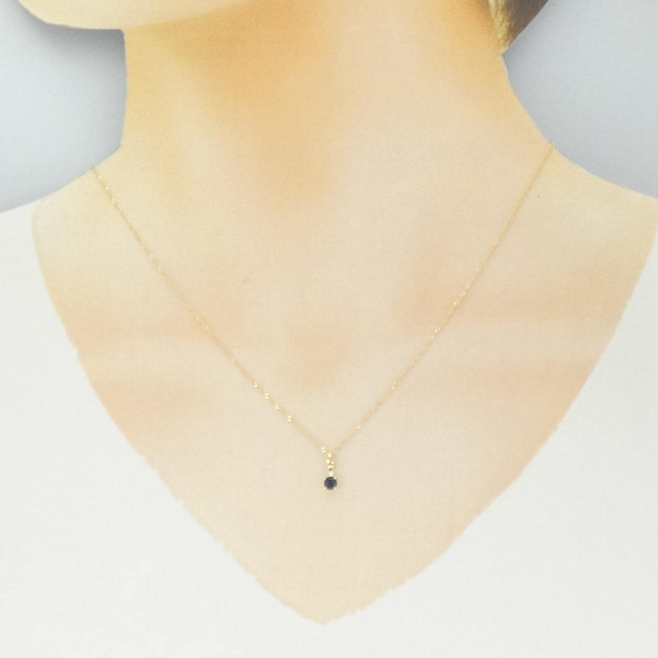 K18YG サファイヤ ネックレス