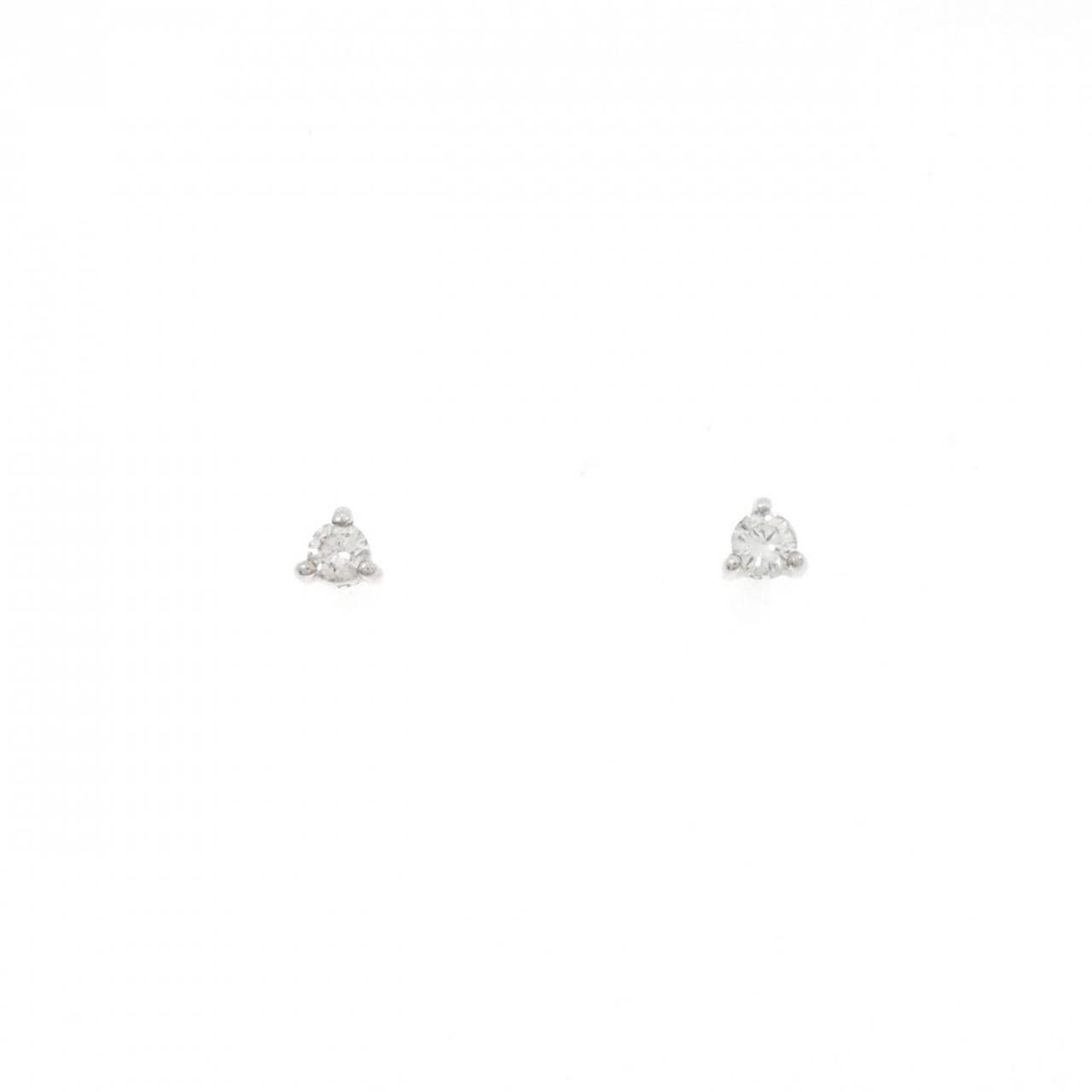 K14WG ダイヤモンド ピアス 0.06CT