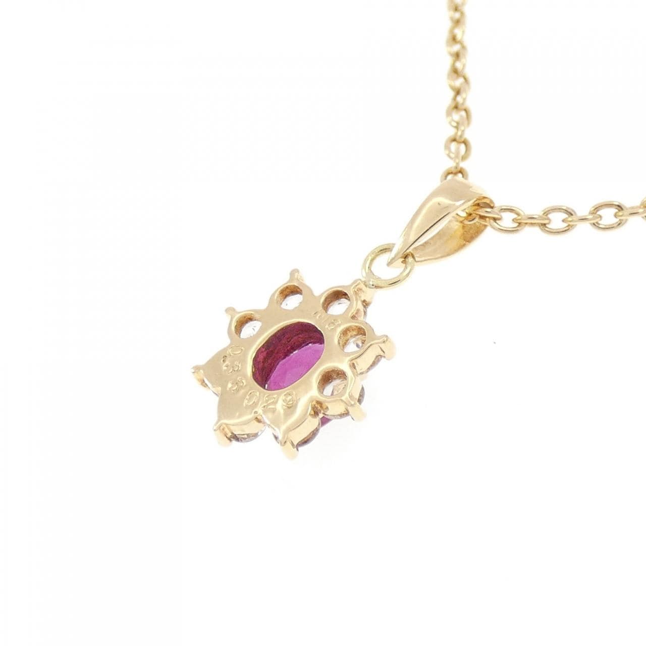 K18YG Ruby Necklace 0.33CT