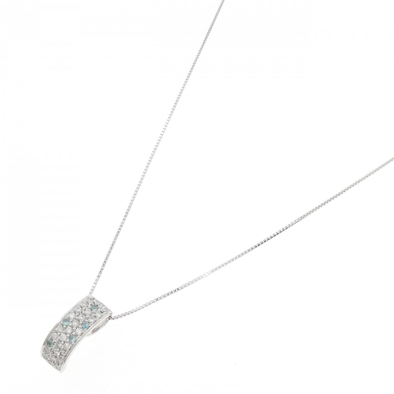 750WG/K18WG トルマリン ネックレス 0.075CT