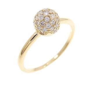 【リメイク】K18YG パヴェ ダイヤモンド リング 0.30CT
