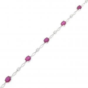 750WG ルビー ブレスレット 3.54CT