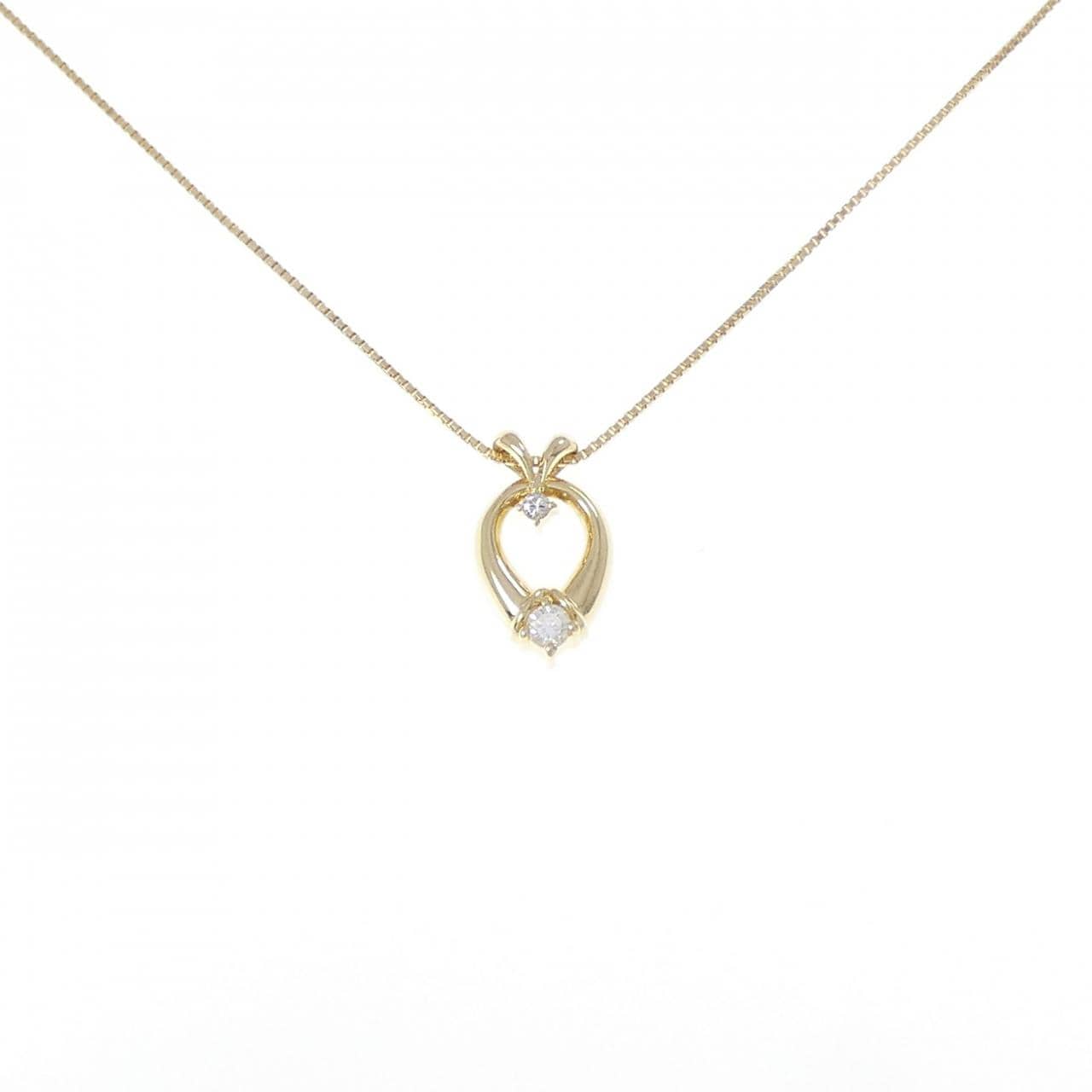 K18YG ダイヤモンド ネックレス 0.13CT