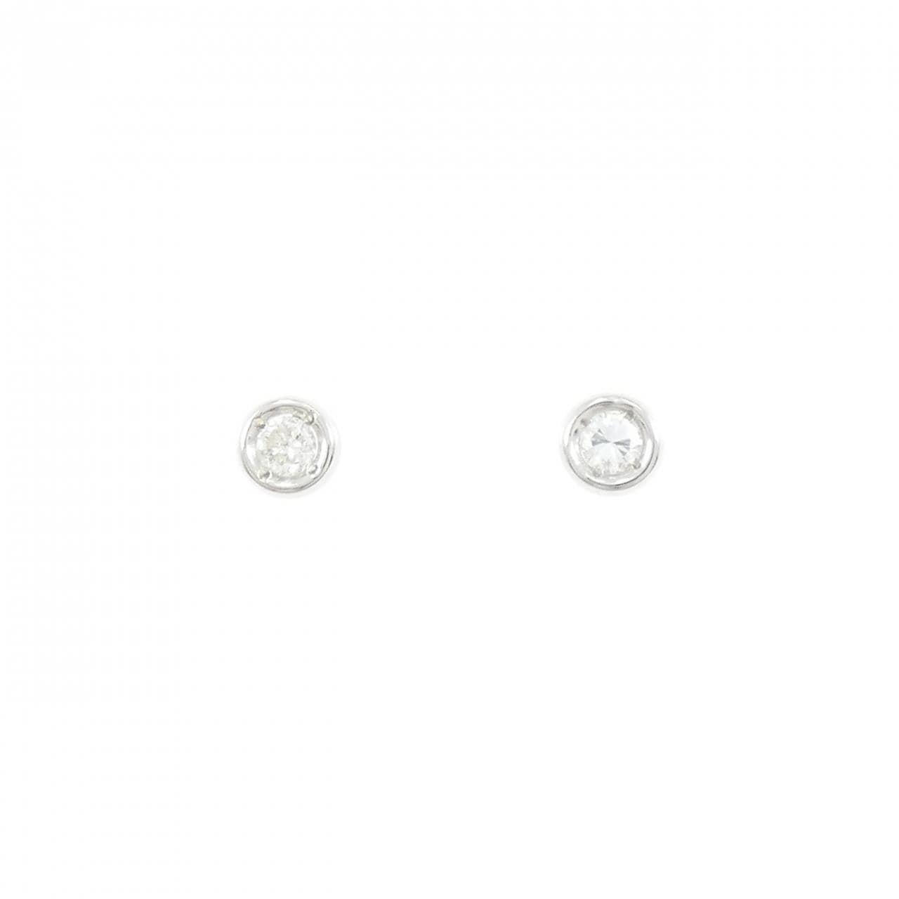 PT900 ソリティア ダイヤモンド ピアス 0.2CT