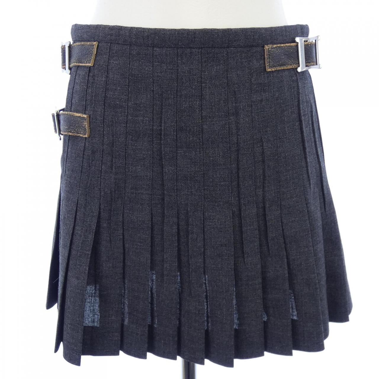 プラダ PRADA プリーツ ラッシュステッチ P147ZE SOOO 17N1 スカート