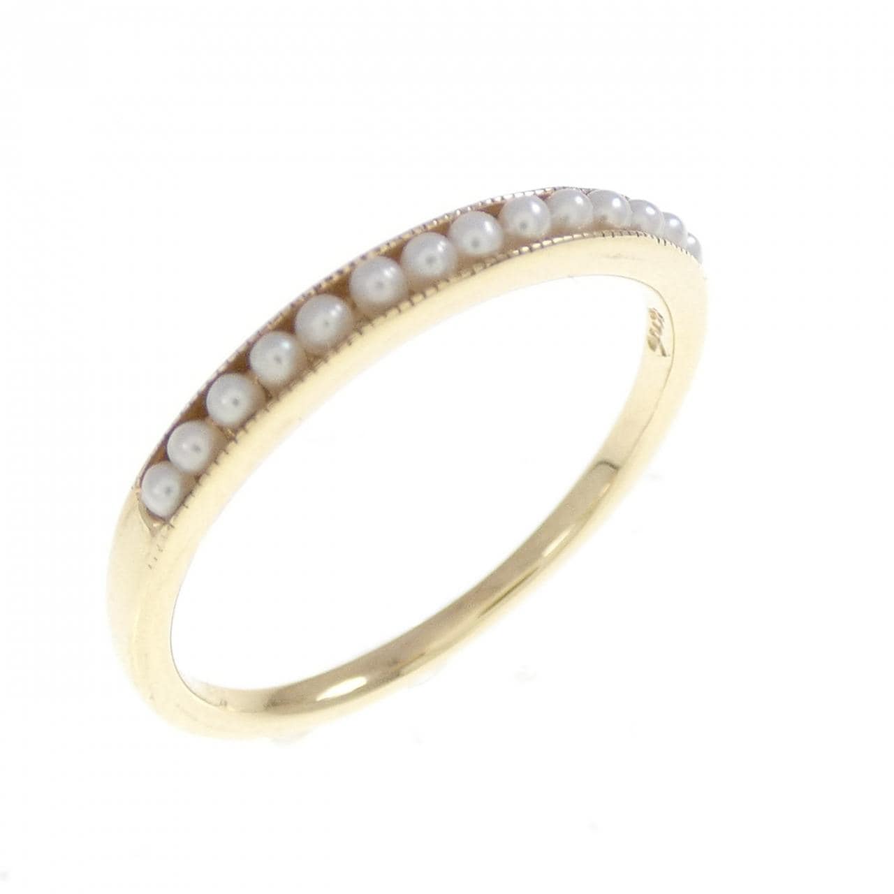 アガット 淡水パール リング