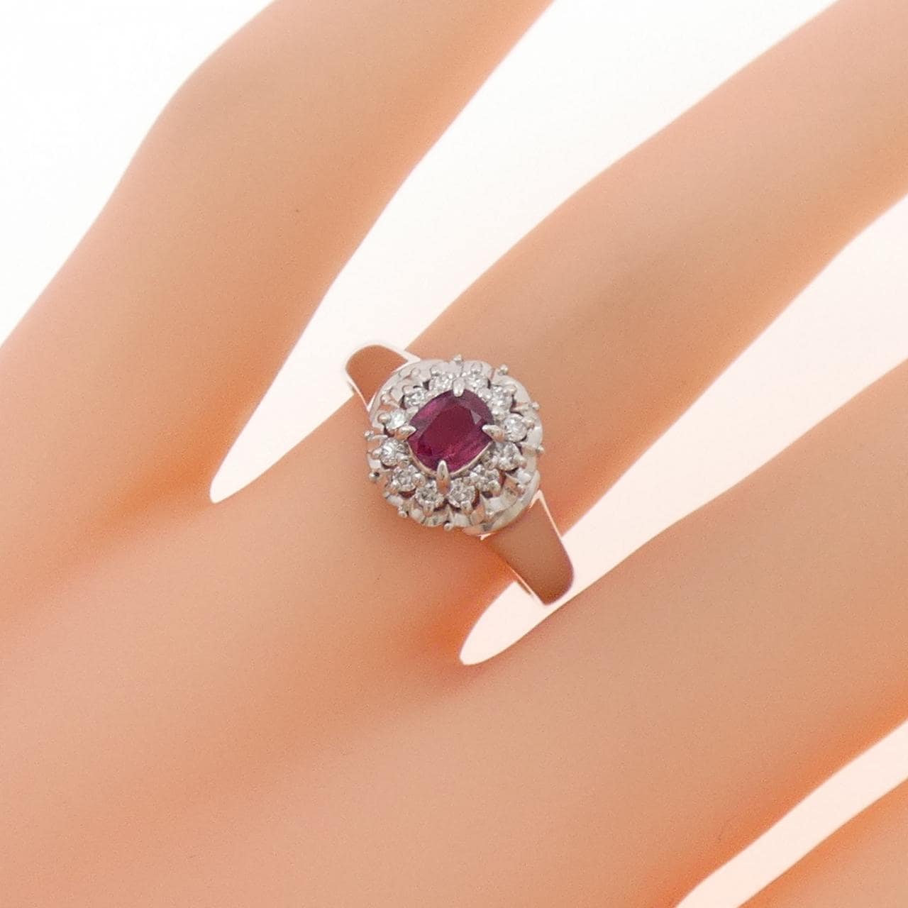 PT900 ルビー リング 0.35CT