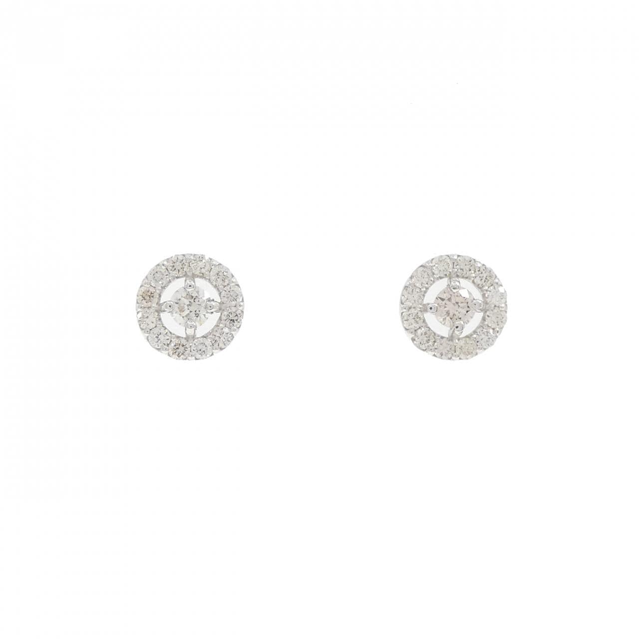 K18WG ダイヤモンド ピアス 0.42CT