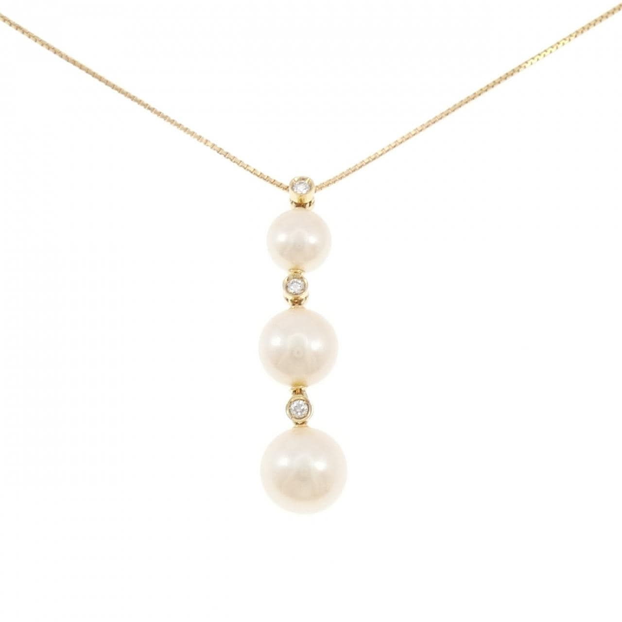 K18YG 淡水パール ネックレス