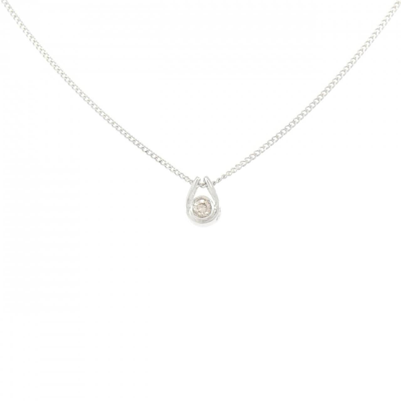 K14WG ダイヤモンド ネックレス 0.05CT