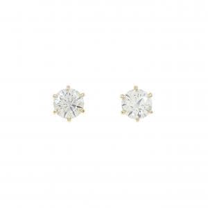 【リメイク】K18YG/ST ダイヤモンド ピアス 0.237CT 0.238CT F-G VS2 3EXT-EXT H&C
