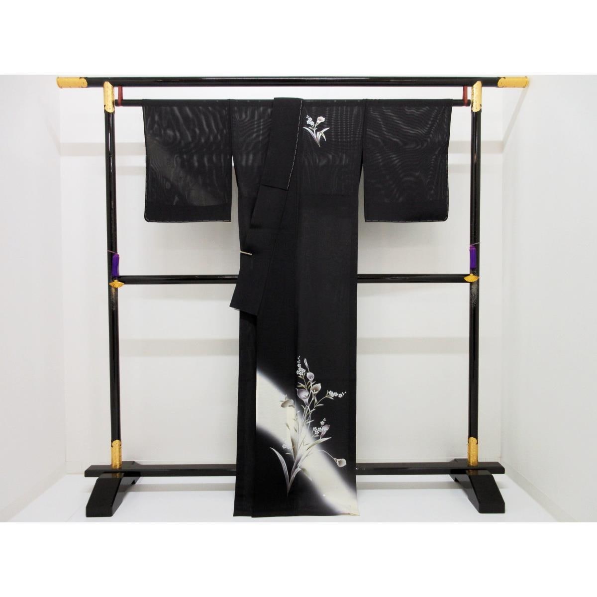 【新品】単衣　駒絽訪問着　金彩友禅ボカシ染