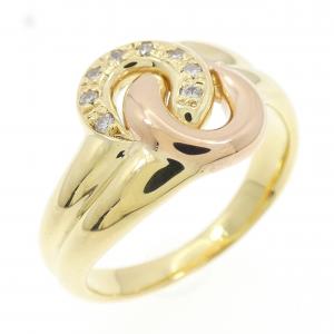 K18YG/K18PG ダイヤモンド リング 0.08CT