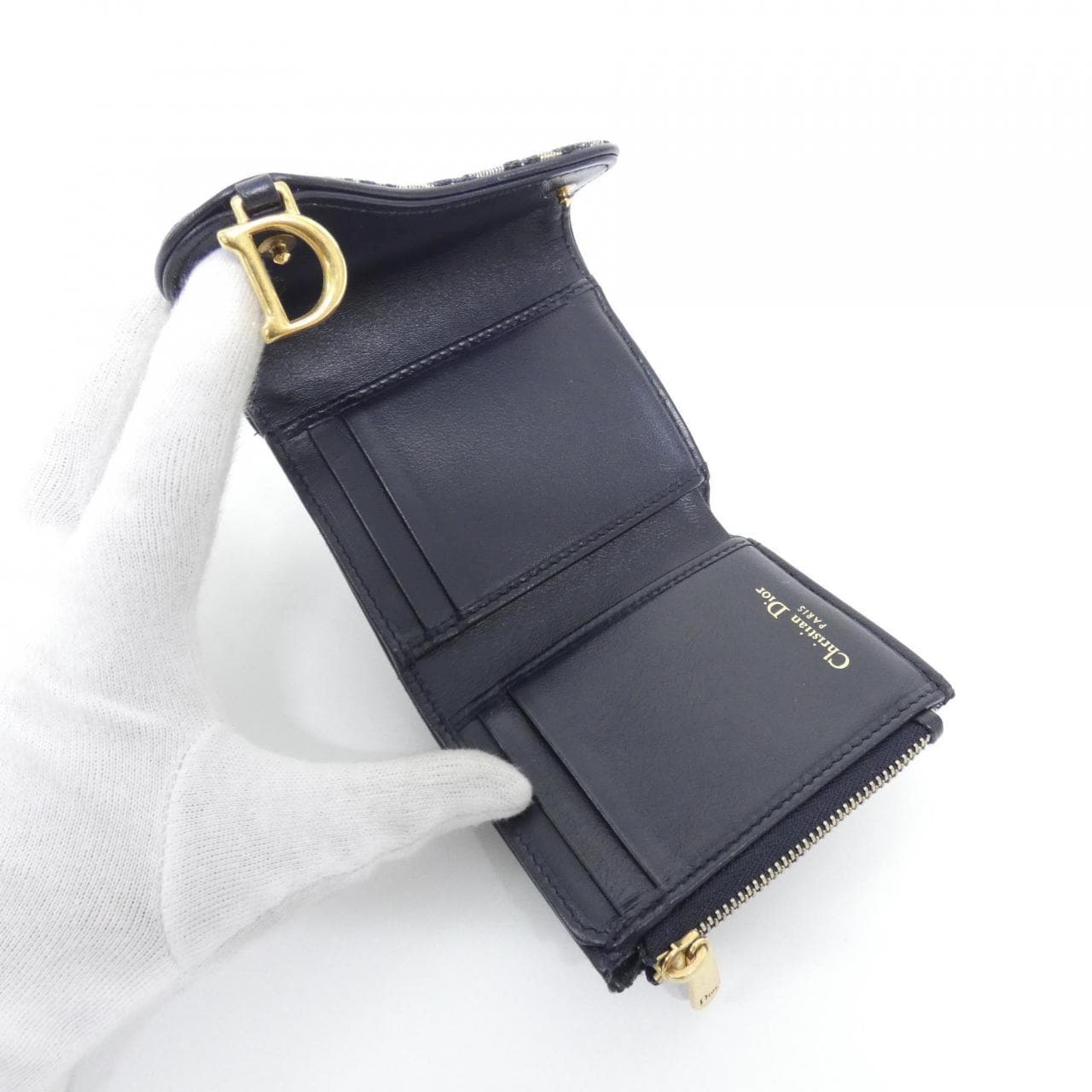 クリスチャンディオール DIOR OBLIQUE サドル ロータス ウォレット S5652CTZQ 財布