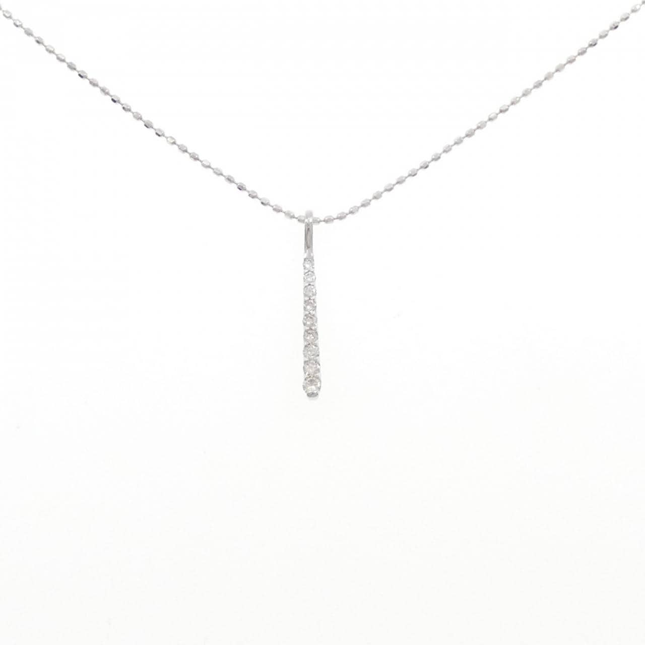 K18WG ダイヤモンド ネックレス 0.10CT