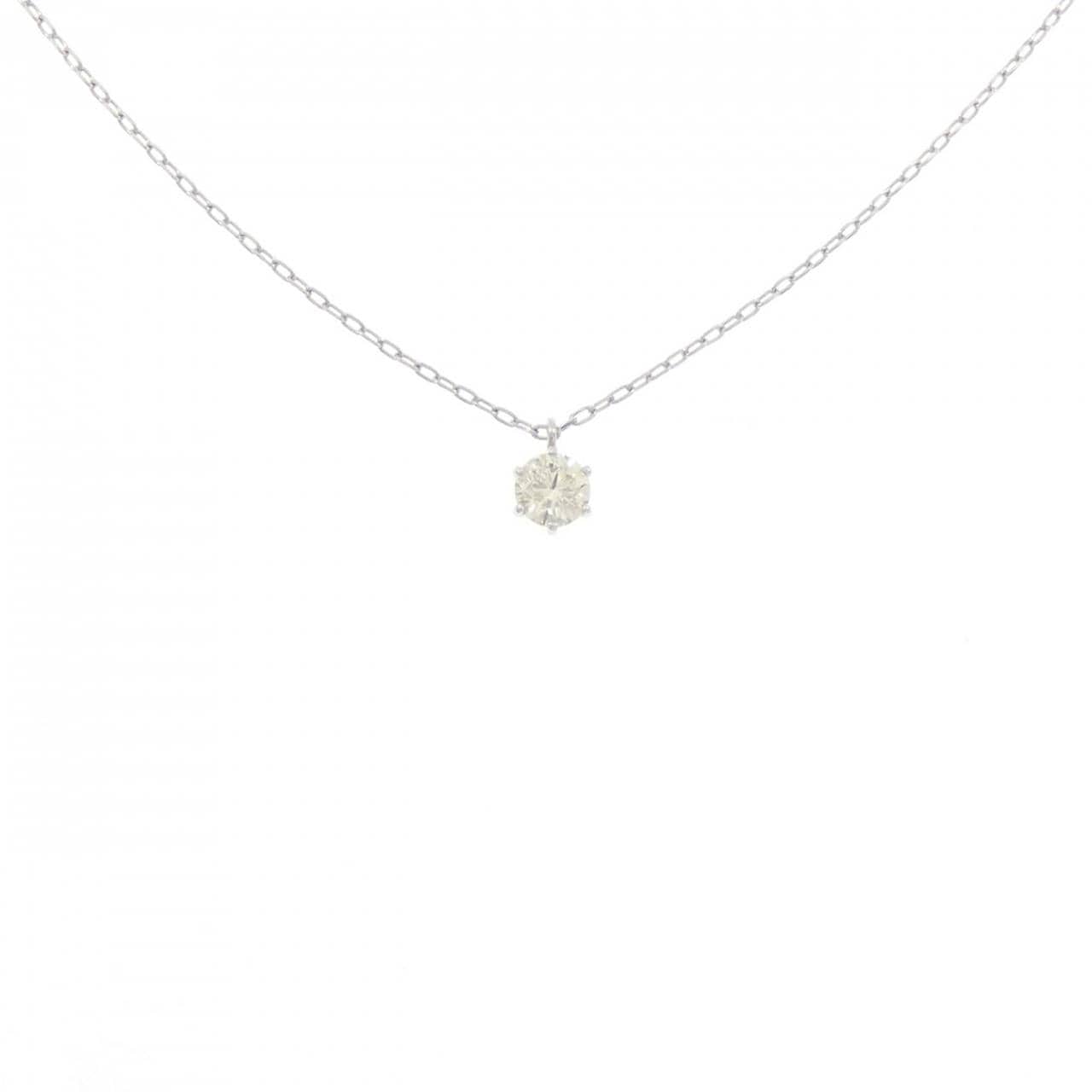 PT900/PT850 ソリティア ダイヤモンド ネックレス 0.32CT