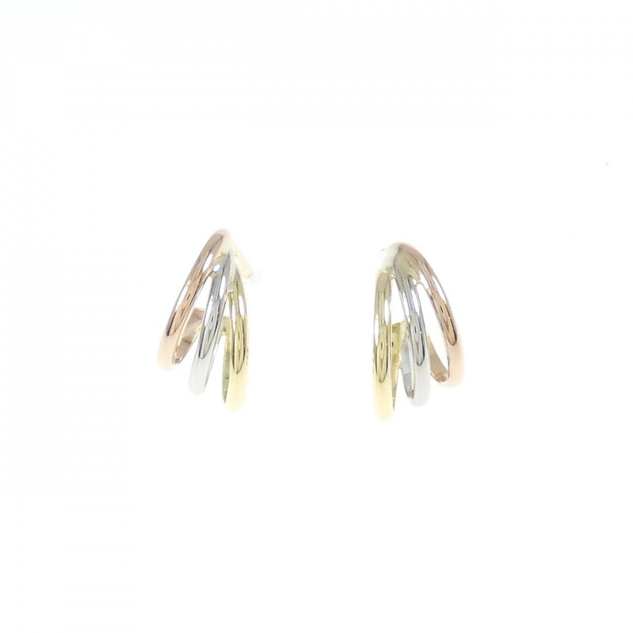 750 Three-color/K18 earrings