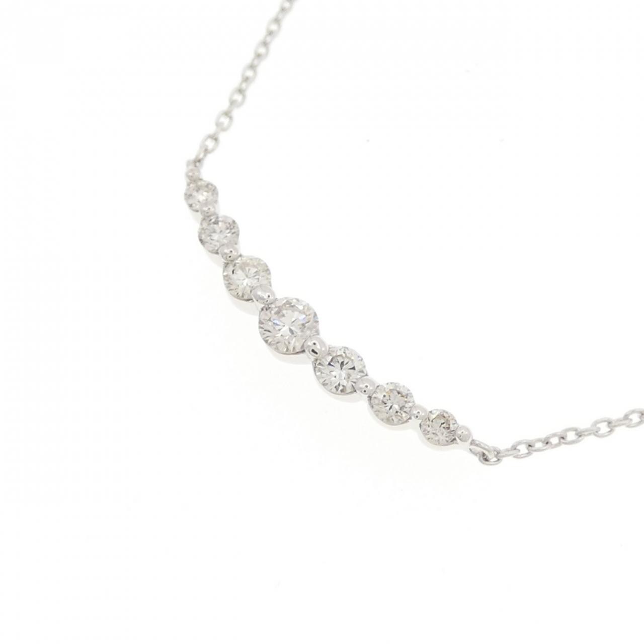 K18WG ダイヤモンド ネックレス 0.36CT