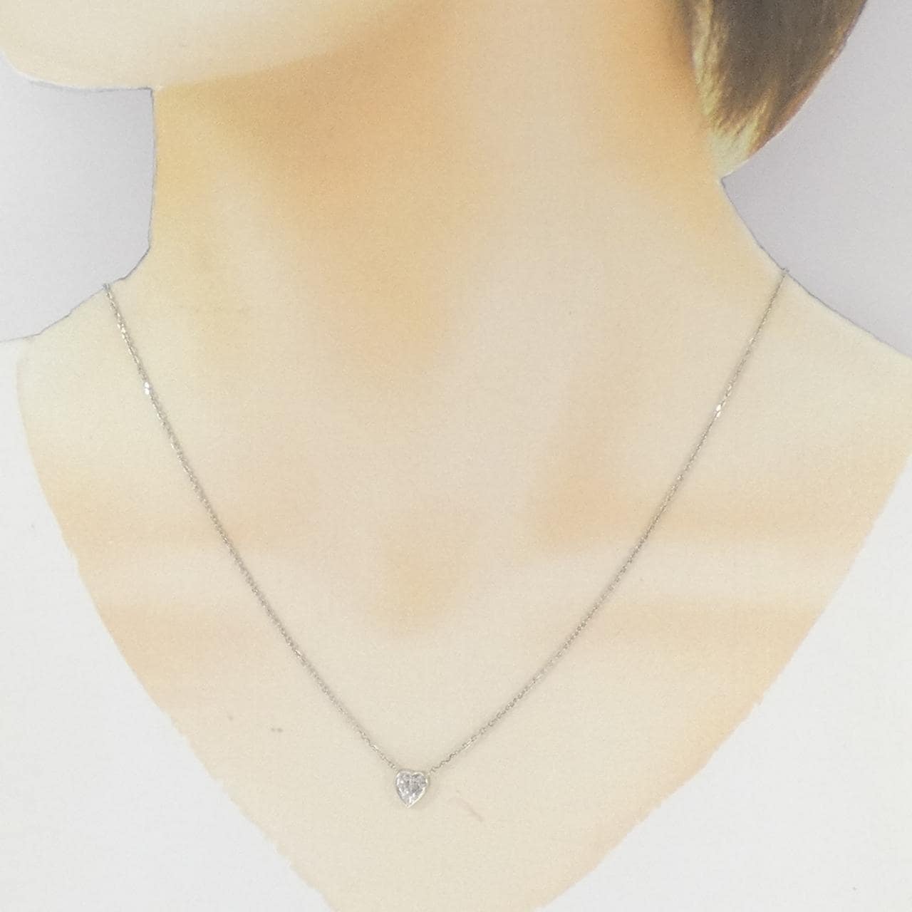 PT850 ハート ダイヤモンド ネックレス 0.397CT