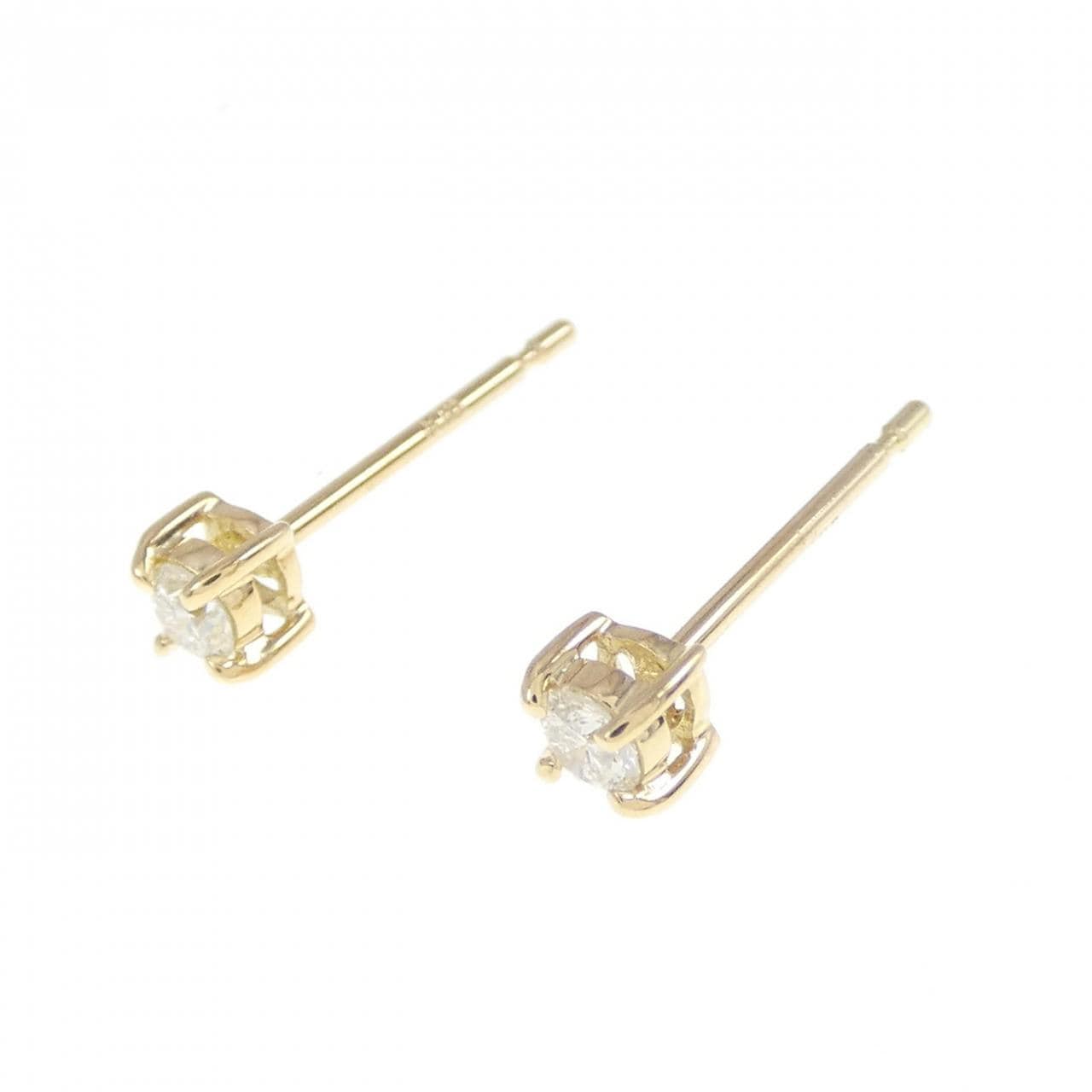 【リメイク】K18YG ダイヤモンド ピアス 0.10CT