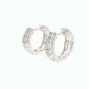 【新品】K18WG ダイヤモンド ピアス 1.04CT