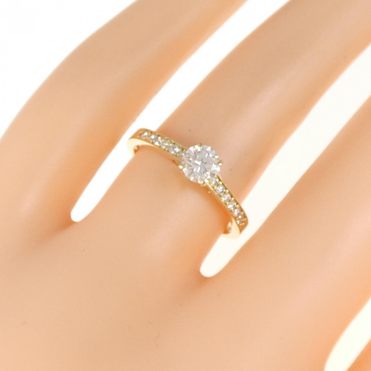 K18YG ダイヤモンド リング 0.368CT