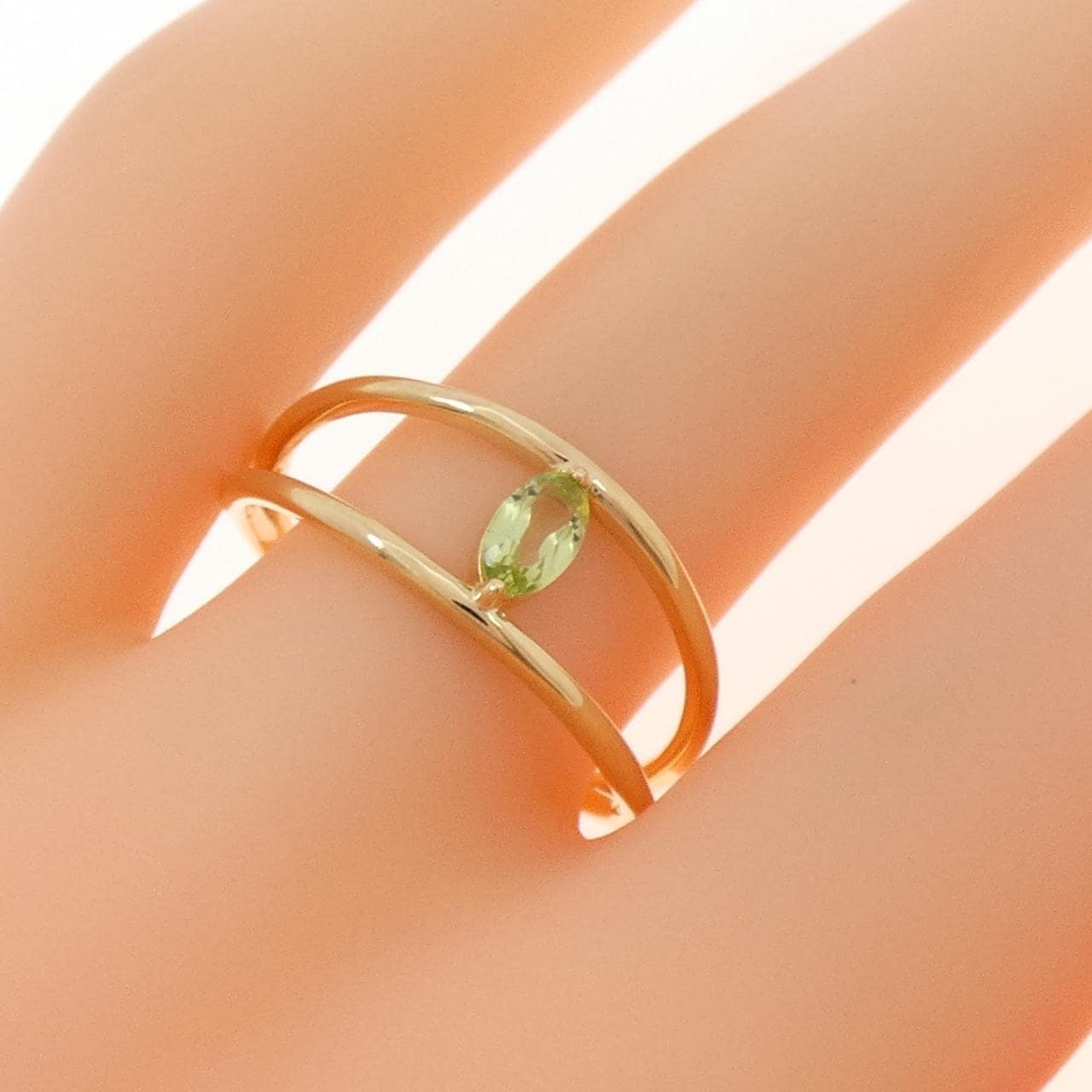 【新品】K18YG ペリドット リング