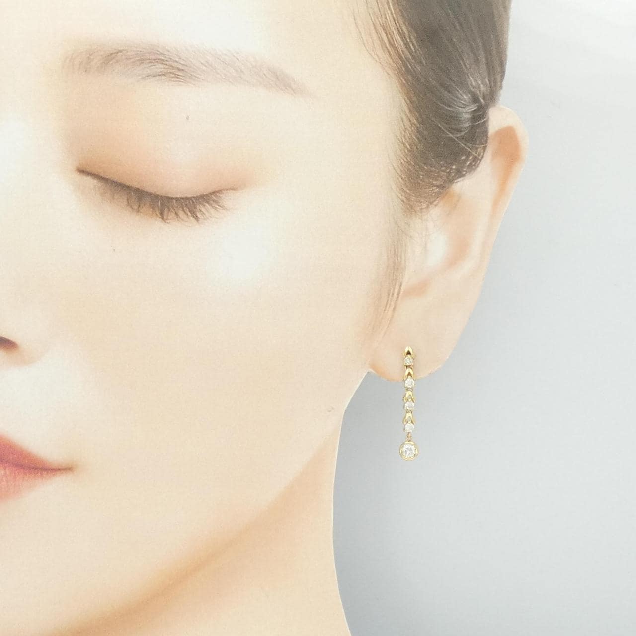 K18YG/18KYG ダイヤモンド ピアス