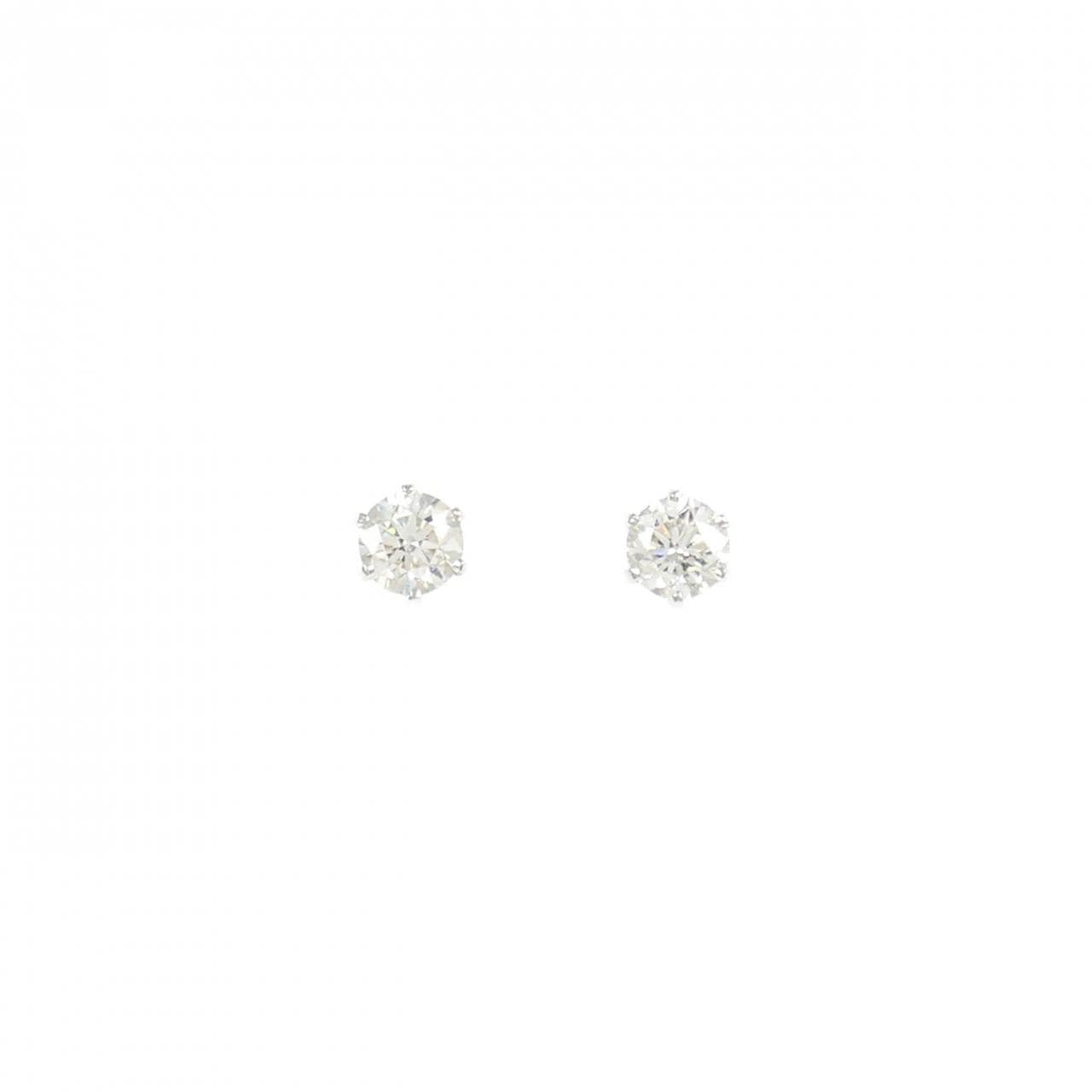PT900 ソリティア ダイヤモンド ピアス 0.28CT
