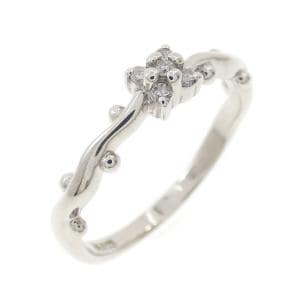 PT900 フラワー ダイヤモンド リング 0.05CT