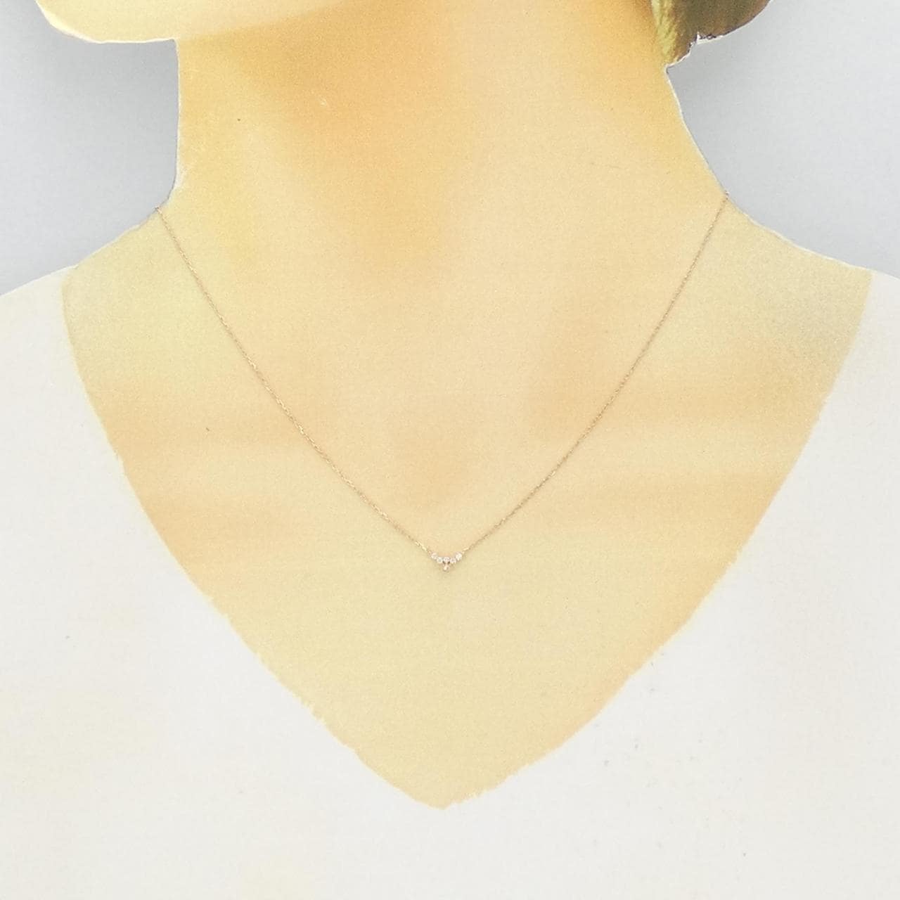 アガット ダイヤモンド ネックレス 0.03CT