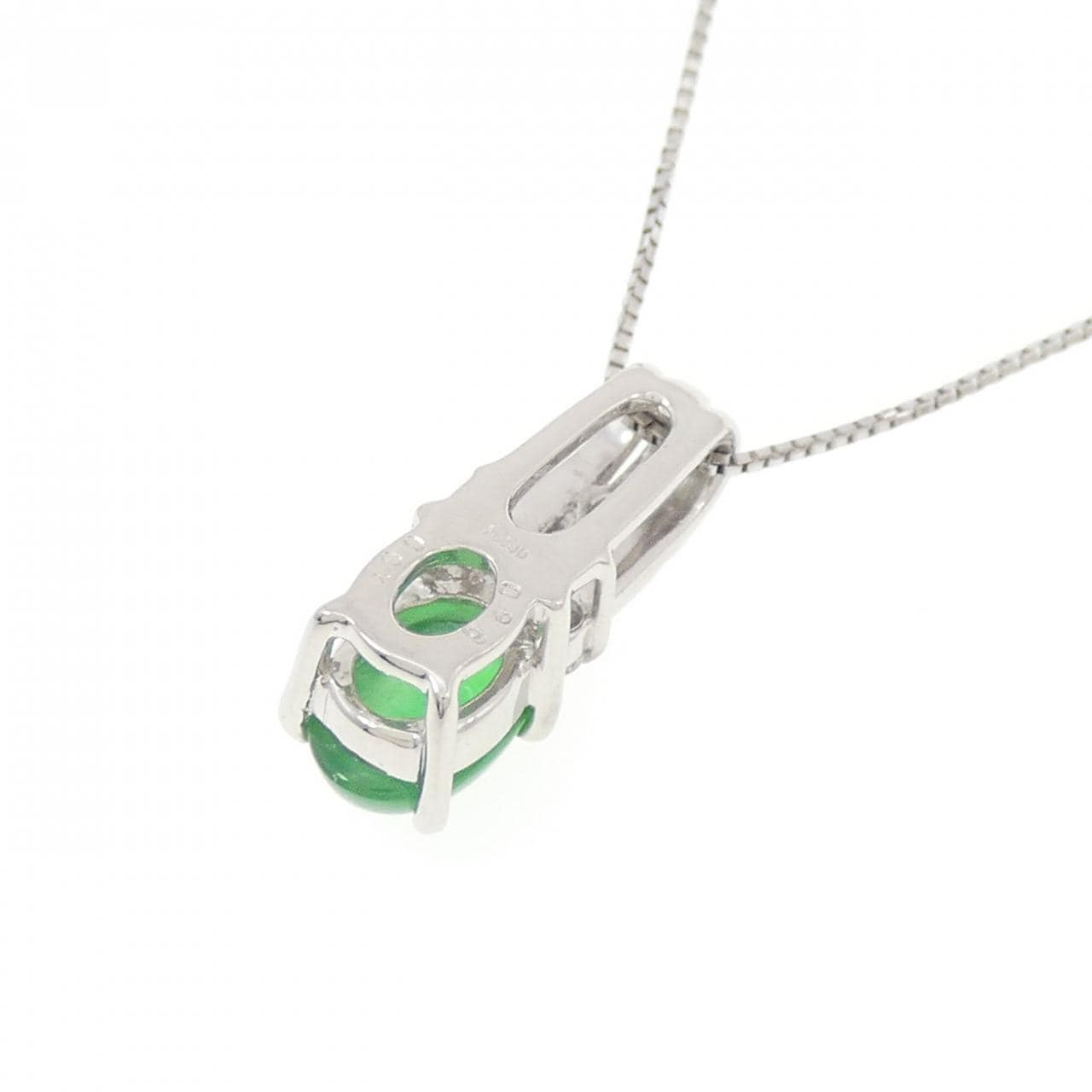 PT900/PT850 ヒスイ ネックレス 0.90CT