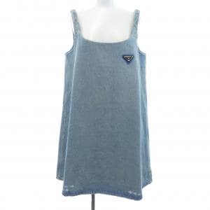 プラダ PRADA オーガニックデニムミニドレス トライアングルロゴ GFA122 S212 1ZAB ワンピース