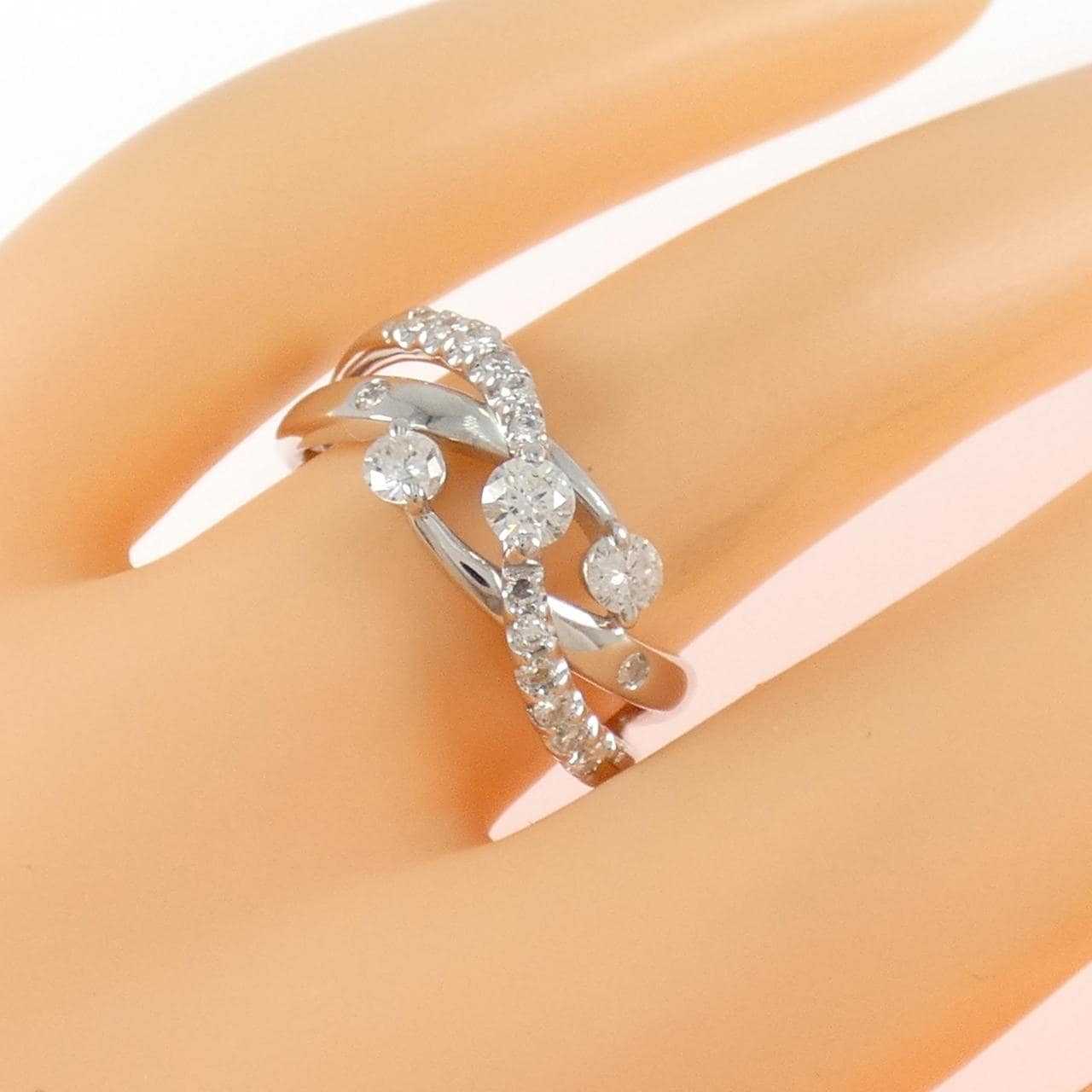 K18WG ダイヤモンド リング 0.58CT