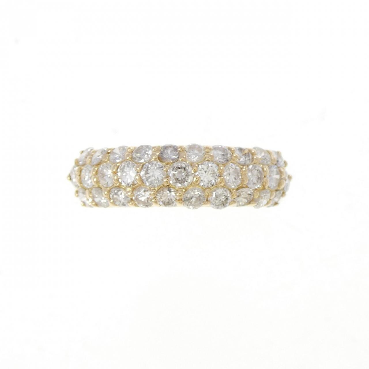 K18YG パヴェ ダイヤモンド リング 1.02CT