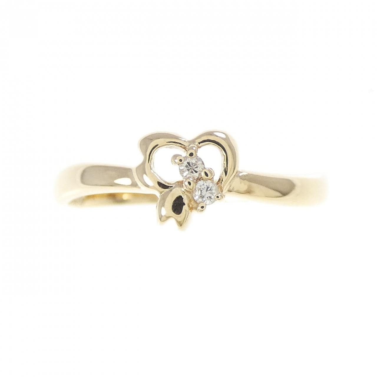 K9YG ハート ダイヤモンド リング