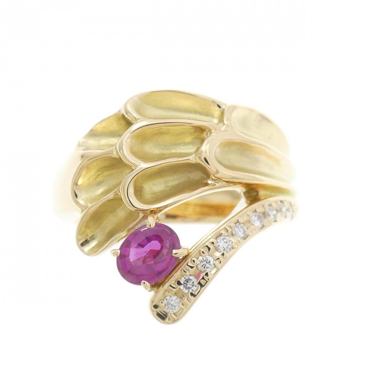 K18YG ruby ring 0.44CT