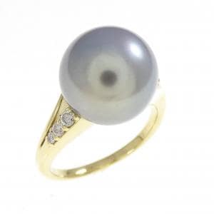 K18YG 黒蝶パール リング 11.1mm