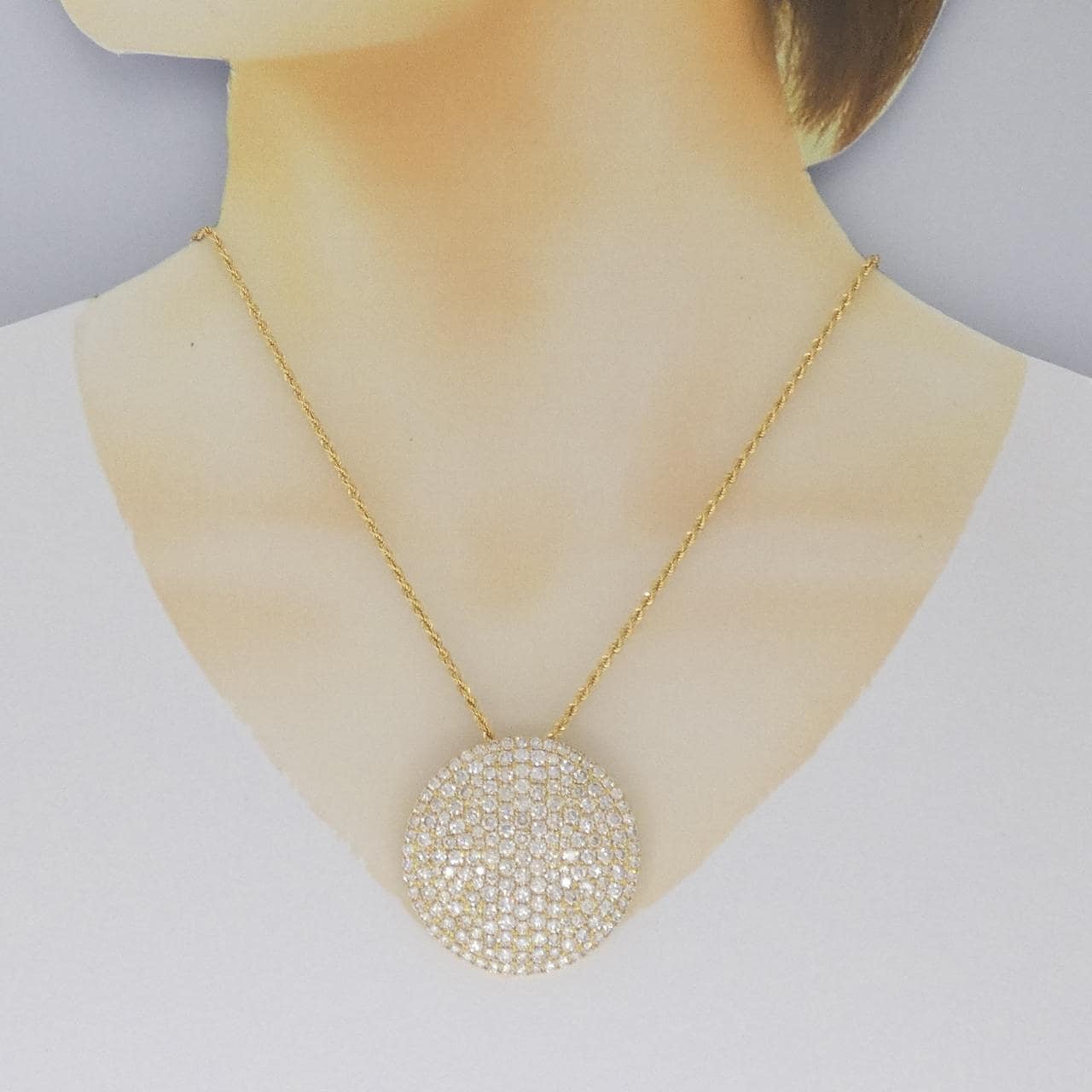 【新品】K18YG ダイヤモンド ネックレス 10.00CT
