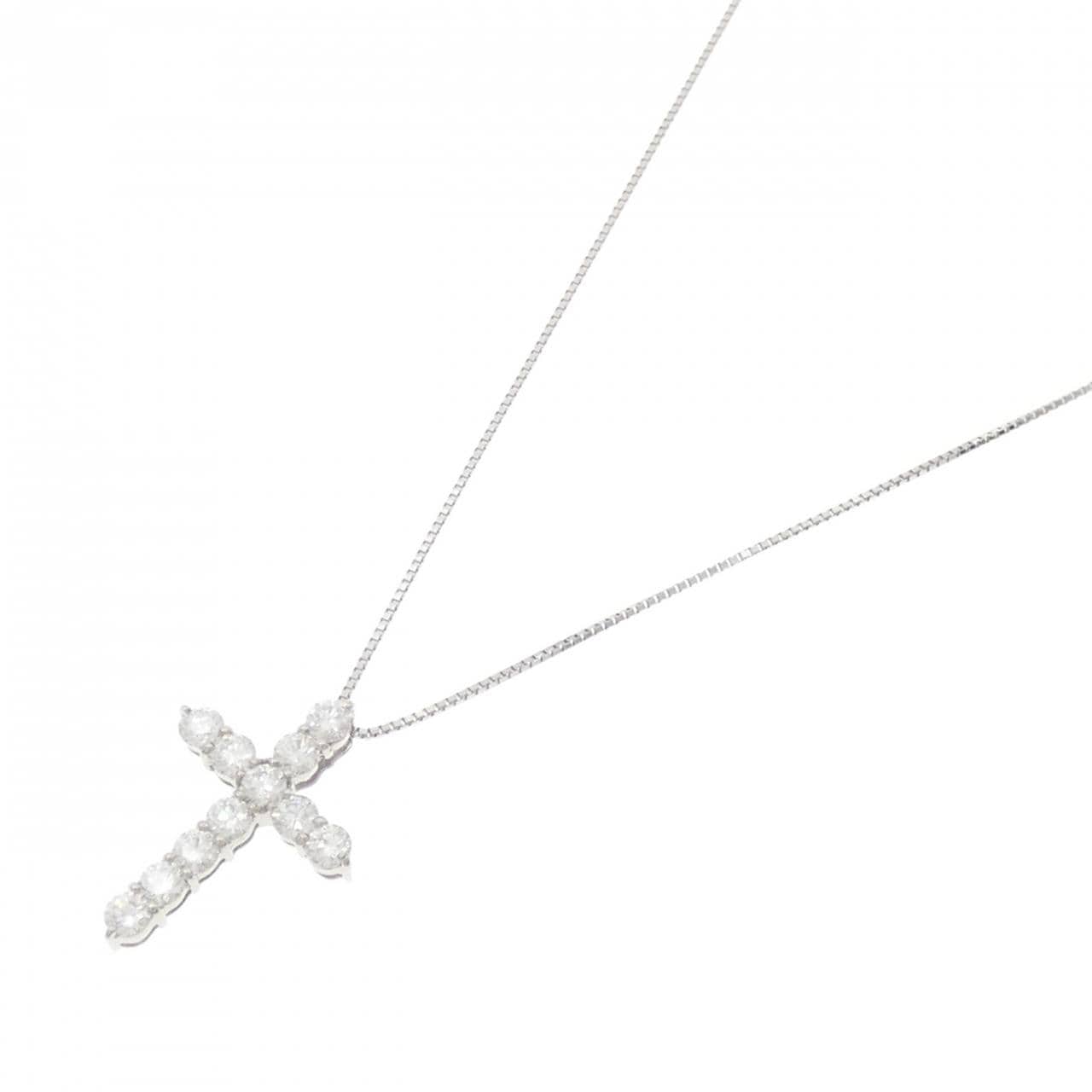PT900/PT850 クロス ダイヤモンド ネックレス 1.04CT