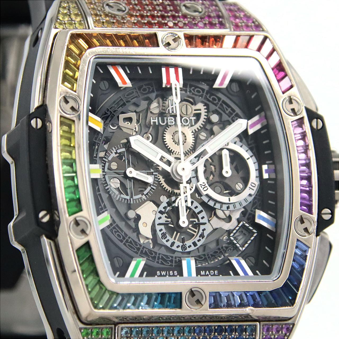 ウブロ スピリットオブビッグバンチタニウムレインボー TI 641.NX.0117.LR.0999 TI 自動巻