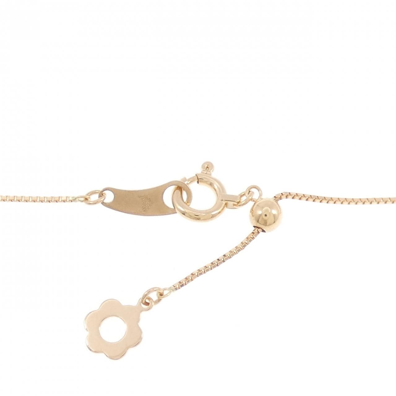 K18PG/K14WG イニシャルM ダイヤモンド ネックレス 0.33CT